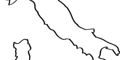 地图上的意大利画