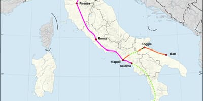 意大利高速铁路地图