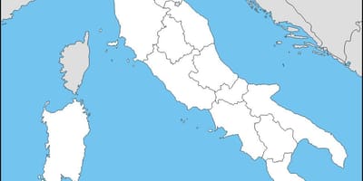 空白的地图意大利区